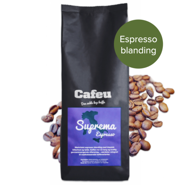 Cafeu Suprema Espressoblanding Friskristet kaffe fra lokalt risteri