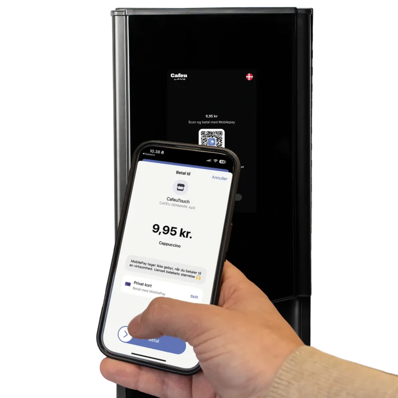 Kaffeautomat med betaling via MobilePay